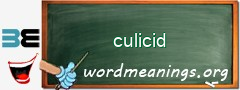 WordMeaning blackboard for culicid